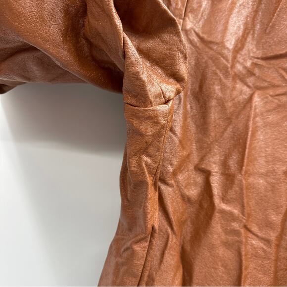 RTR Slate & Willow Brown Faux Leather High‎ Rise Wide Leg Pants Sz XL - Picture 7 of 14